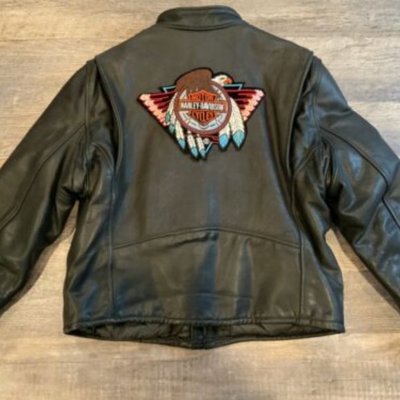 Harley-Davidson Made By Rome Leather Motorcycle Jacket Women's Sz 16 Made In USA - Picture 1 of 12